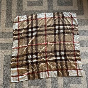 Plaid Silk Scarf